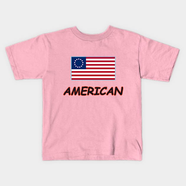 American. Kids T-Shirt by CharmingCreator